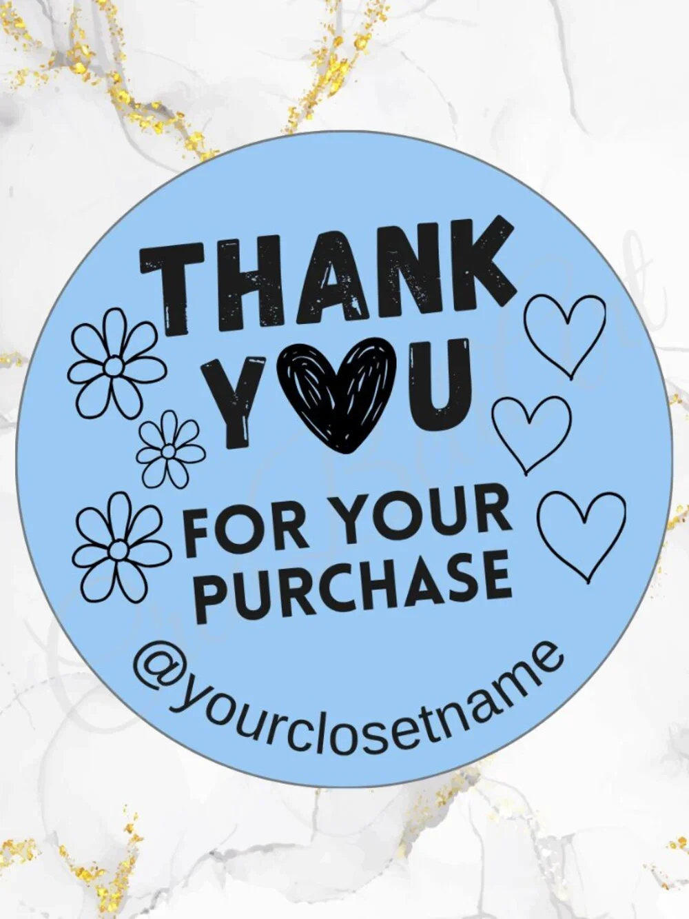 100 Thank you Stickers Thermal 2
